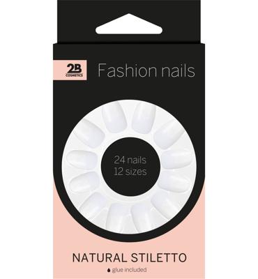 2B Nails Natural Stiletto
