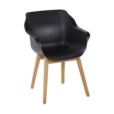 Hartman Tuinstoel 'Sophie Teak' met armleuning, kleur Zwart