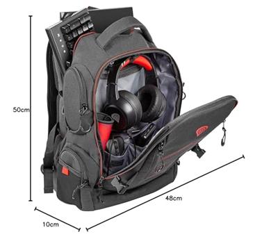 GENESIS NBG-1691 Pallad 550 17.3 Rugzak in zwart/rood GENESIS NBG-1691 Pallad 550 17.3 Rugzak in zwart/rood