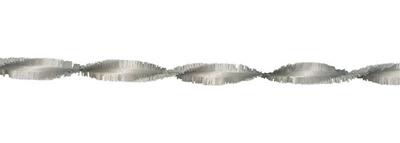 Crepe papier slinger zilver 6 meter