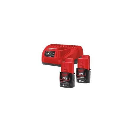 Milwaukee accu kit - M12 NRG-202 - 12V - 2x2.0 Ah accu en snellader - Li-ion