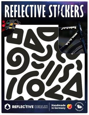 REFLECTIVE BERLIN reflex-stickers "shapes" ref.sticker ref.berlin doodle black