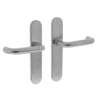 Intersteel Deurkruk Rond op schild rvs geborsteld - thumbnail