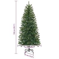 VidaXL Kunstkerstboom met 150 led met standaard groen 150 cm pe en pvc - thumbnail