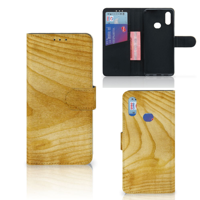 Samsung Galaxy A10s Book Style Case Licht Hout - thumbnail
