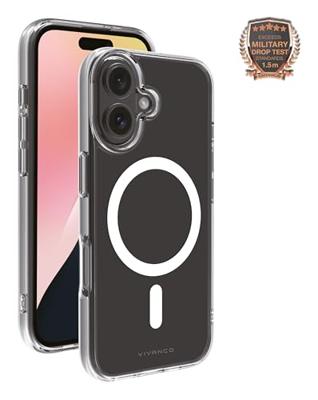 Vivanco MAG STEADY Backcover Apple iPhone 16 Zwart Inductieve lading, Zanddicht, Spatwaterdicht, Stofdicht