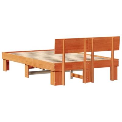 Bedframe Wasbruin 135 x 190 cm Massief grenenhout Bedframe Wasbruin 135 x 190 cm Massief grenenhout
