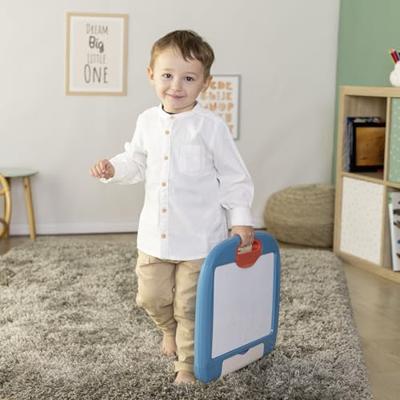 Smoby - Draagbare lei - 3 verschillende toepassingen - Inclusief: 1 uitwisbare marker, 4 kleurpagina's en 1 doekje - Made in France