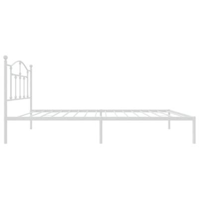 Bedframe met hoofdbord metaal wit 90x190 cm