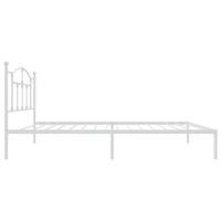 Bedframe met hoofdbord metaal wit 90x190 cm - thumbnail