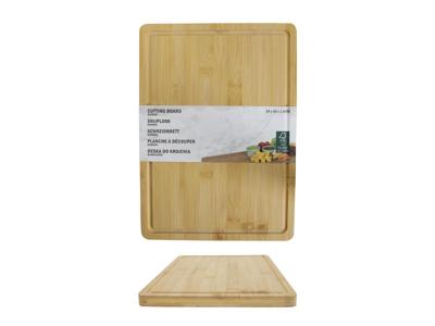 Cookinglife Snijplank met sapgeul - Bamboe - 25 x 35 x 1,8 cm