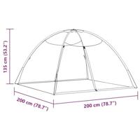 VidaXL Klamboe met deuren mongolia 220 gaas 200x200x130 cm wit - thumbnail