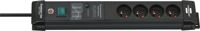 Brennenstuhl Premium-Line 60.000A Extension Lead With Surge Protection 4-Way Black 3M H05Vv-F 3G1,5 *Be* - 1951144400 - thumbnail