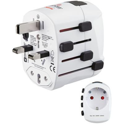 Hama Wereldreisadapter World Travel Pro, 3-polig Wifi adapter Wit Hama Wereldreisadapter World Travel Pro, 3-polig Wifi adapter Wit