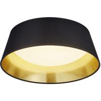 LED Plafondlamp - Plafondverlichting - Trion Pinton - 14W - Warm Wit 3000K - Rond - Mat Zwart - Textiel - thumbnail