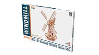 Eco Wood Art 3D Mechanische Puzzel Windmill - thumbnail