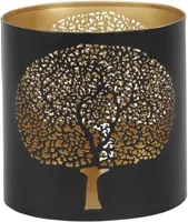 Countryfield theelichthouder metaal austin 10.5x14.5x15cm zwart - thumbnail