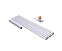 Deelbare vlaggenmast zilver - 6 meter - thumbnail