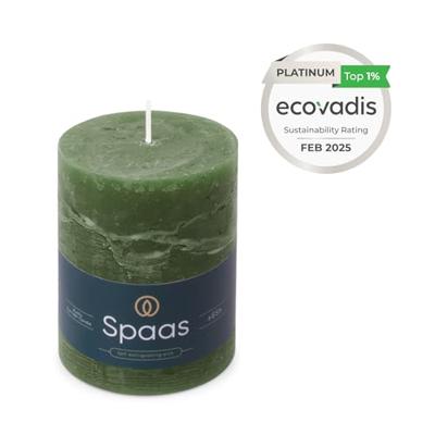 Kaars rustiek 80/110 mm donkergroen Spaas - Spaas Kaars rustiek 80/110 mm donkergroen Spaas - Spaas