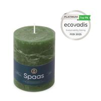Kaars rustiek 80/110 mm donkergroen Spaas - Spaas - thumbnail