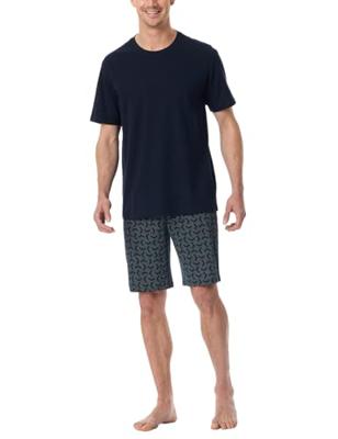 Schiesser Schiesser Pyjama Short nightblue 181157 58/3XL