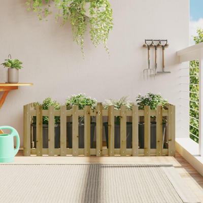 Plantenbak verhoogd hekontwerp 150x50x50 cm gempregneerd hout Plantenbak verhoogd hekontwerp 150x50x50 cm gempregneerd hout