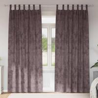 VidaXL Velvet gordijnen met gordijnen 2 pcs bruin 245 x 140 cm fluweel - thumbnail