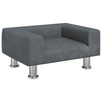 VidaXL Hondenmand 50x40x26,5 cm fluweel donkergrijs - thumbnail