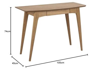 Bendt Bureau 'Mayra' Eiken met lade, 105 x 74cm - thumbnail