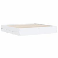 Bedframe met lades bewerkt hout wit 180x200 cm - thumbnail