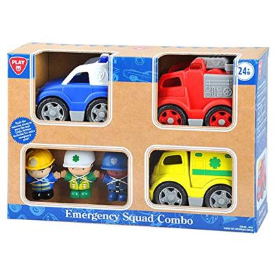 Play hulpdienst voertuigen met figuren speelset, 6dlg.