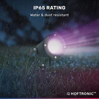 Set van 9 Sydney Smart prikspots - RGBWW - Wifi + Bluetooth - 5,5 Watt 345 lumen - IP65 Waterdicht - 1,5m netsnoer - Bestuurbaar via app - Google Home, Amazon Alexa en Siri - Zwart - Tuinspots - thumbnail