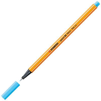 Fineliner stabilo point 88/031 f neon blauw | 10 stuks Fineliner stabilo point 88/031 f neon blauw | 10 stuks