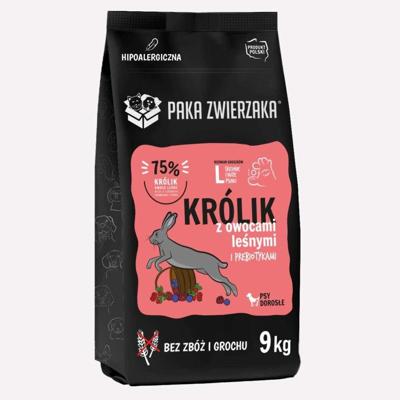 PAKA ZWIERZAKA Konijn met bosvruchten - droogvoer voor honden L - 9kg