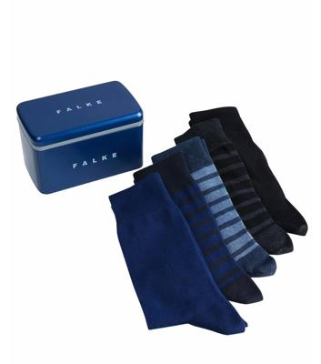 FALKE 5-paar heren sokken - Happy Box Cadeau set - Multipack katoenen sokken - Voordeelverpakking - 42 - Blauw - 42 - 42 - 42