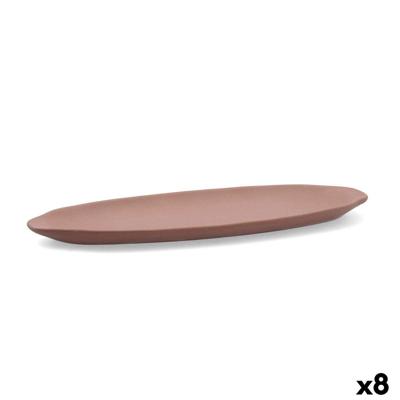 Snackdienblad Quid Mineral Gres Terra cotta Keramisch 13 x 30,5 cm (8 Stuks)