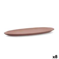 Snackdienblad Quid Mineral Gres Terra cotta Keramisch 13 x 30,5 cm (8 Stuks) - thumbnail