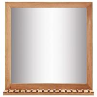 VidaXL Badkamerspiegel 60x12x62 massief walnotenhout - thumbnail