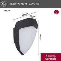 Paulmann 94517 LED-buitenlamp (wand) 4 W Antraciet - thumbnail