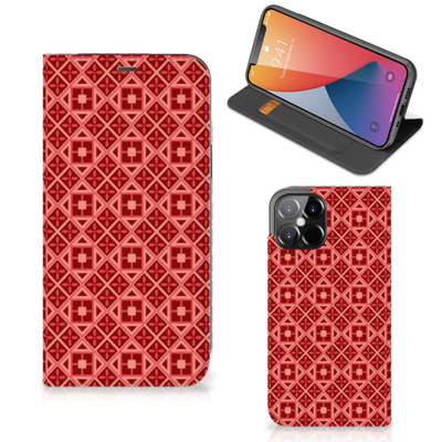 iPhone 12 Pro Max | Hoesje met Magneet | Batik Rood iPhone 12 Pro Max | Hoesje met Magneet | Batik Rood