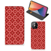 iPhone 12 Pro Max | Hoesje met Magneet | Batik Rood - thumbnail