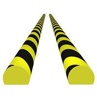 VidaXL Hoekbeschermers 2 st 4x3x100 cm pu geel en zwart - thumbnail