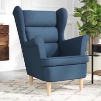 Fauteuil 74x84x100 cm stof blauw - thumbnail