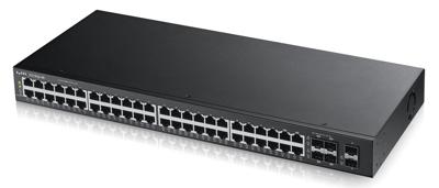 ZyXEL GS1920-48 gemanaged L2 Gigabit Ethernet (10/100/1000) zwart – netwerkswitches (beheerde L2, Gigabit Ethernet (10/100/1000), Full Duplex, Montagenrooster)