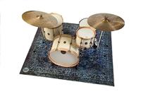 DRUMnBASE VP185-BLU Vintage Persian Blue drum/stage mat 185 x 160 cm - thumbnail