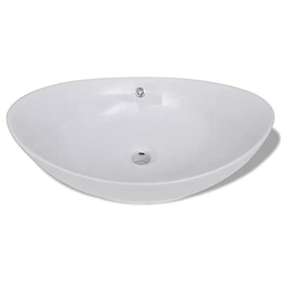 VidaXL Keramische wastafel ovaal 59 x 38,5 cm