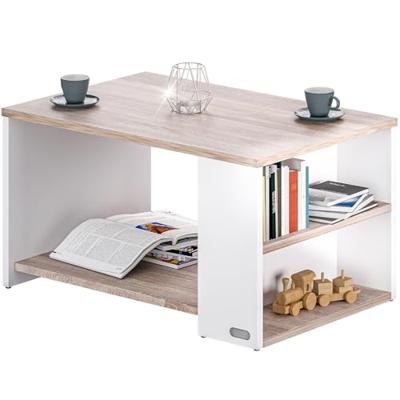 Salontafel Santa Cruz Wit Eik 90x60x50cm