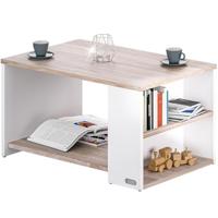 Salontafel Santa Cruz Wit Eik 90x60x50cm - thumbnail