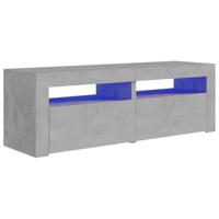 Tv-meubel met LED-verlichting 120x35x40 cm betongrijs - thumbnail