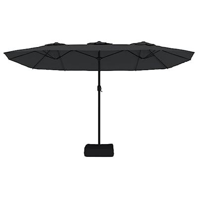 VidaXL Parasol dubbel dak 449x265 cm zwart